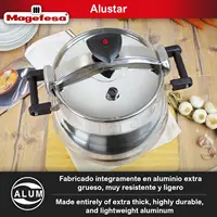 Quart Pressure Cooker, recommended use for professionals, made of extra thick aluminum, express, has a Th 2