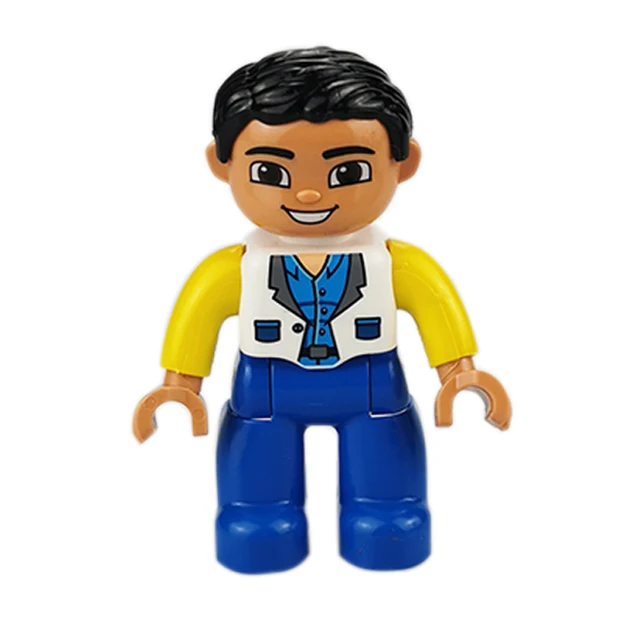 Big Size Action Figures City Princess Policemen Family Building Block Doll Character Accessory Toys Assembly Children Kids Gift dad