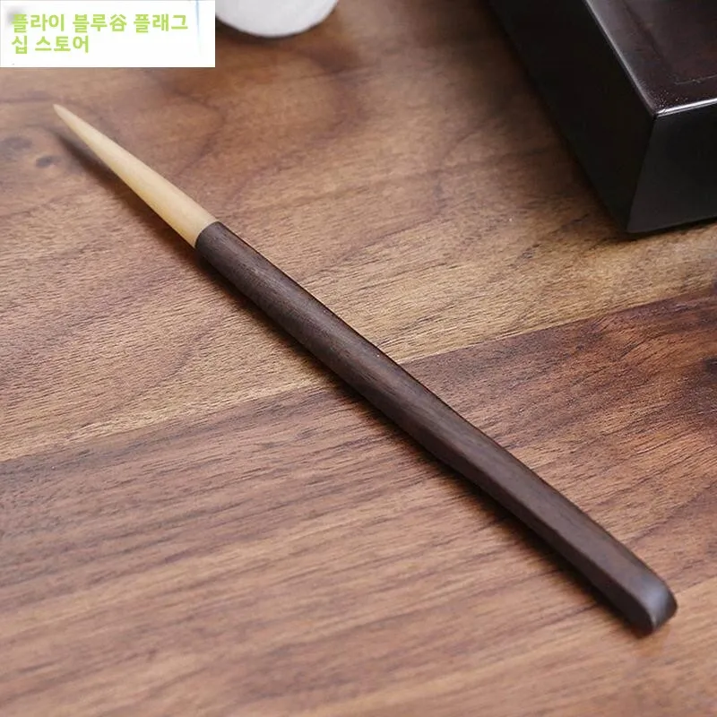 미끄럼 방지 차 클리퍼 차 세트 티컵 핀셋 쿵푸 차 액세서리 차 끓이기 도구 나무 손잡이 차 마시는 도구 세트