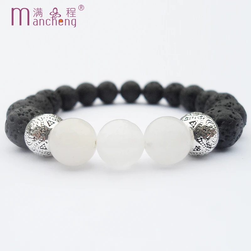 

fnaf 2 rupee item Natural White Snow Quartz Meditation Bracelets Man Religion Prayer Bead Hinduism Lava Yoga Bracelets