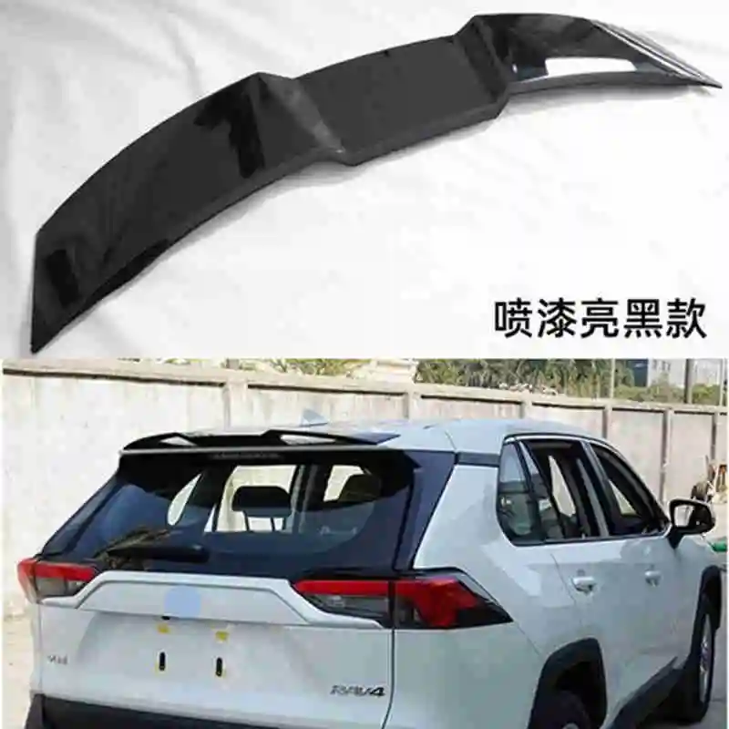 

For TOYOTA RAV4 RAV 4 2019 2020 ABS Plastic Unpaint Exterior Rear Spoiler Tail Trunk Boot Wing Decoration Car Styling