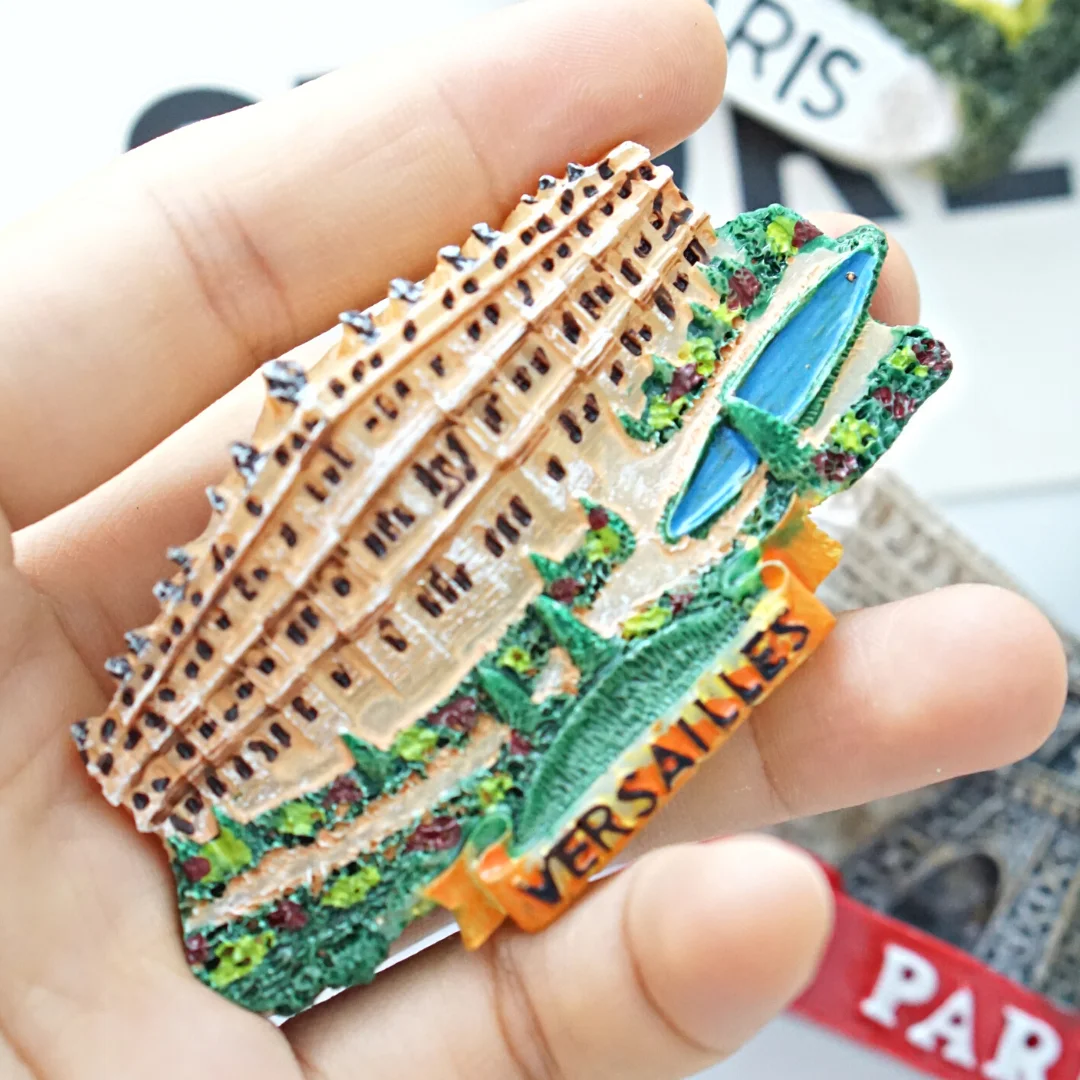 1 pcs France Fridge Magnets Paris Tower Versailles Cote d'Azur Notre Dame Louvre Modeling Refrigerator Stickers