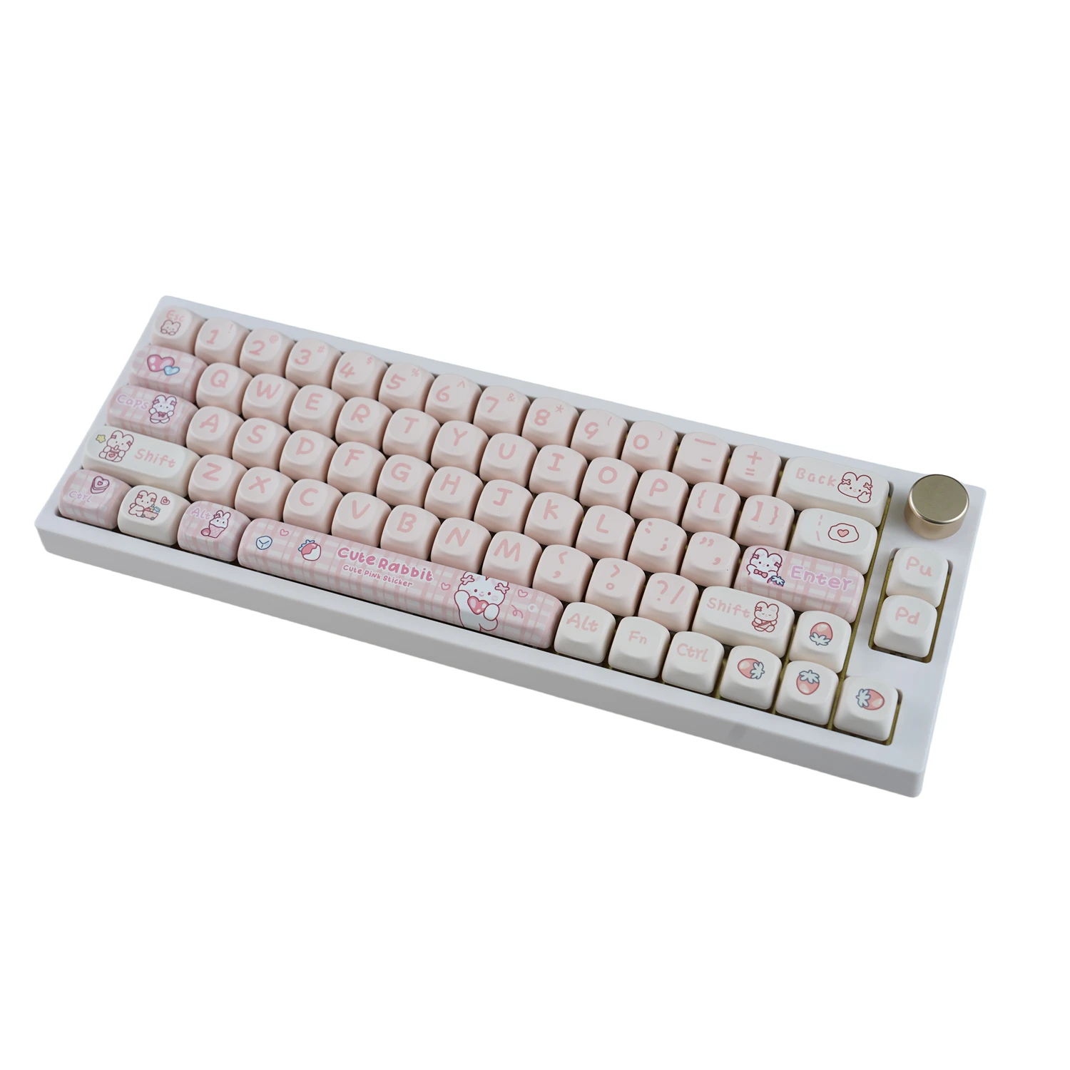 Mathew Tech-snack Coelho Keycap Pink Keycaps Perfil Moa Pbt Sublimação Teclado Mecânico Adequado para Meninas Diy - Imagem 2