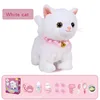 Robot Dog Sound Control Puppy Interactive Electronic Plush Cat Emulational Animal Toy Walk Bark Pet With Washable Fur Kids Gift 4