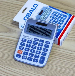 Solar Dual Power Minimalist 10 - Digit Student Calculator with Tax Rate Function (Light Grey)