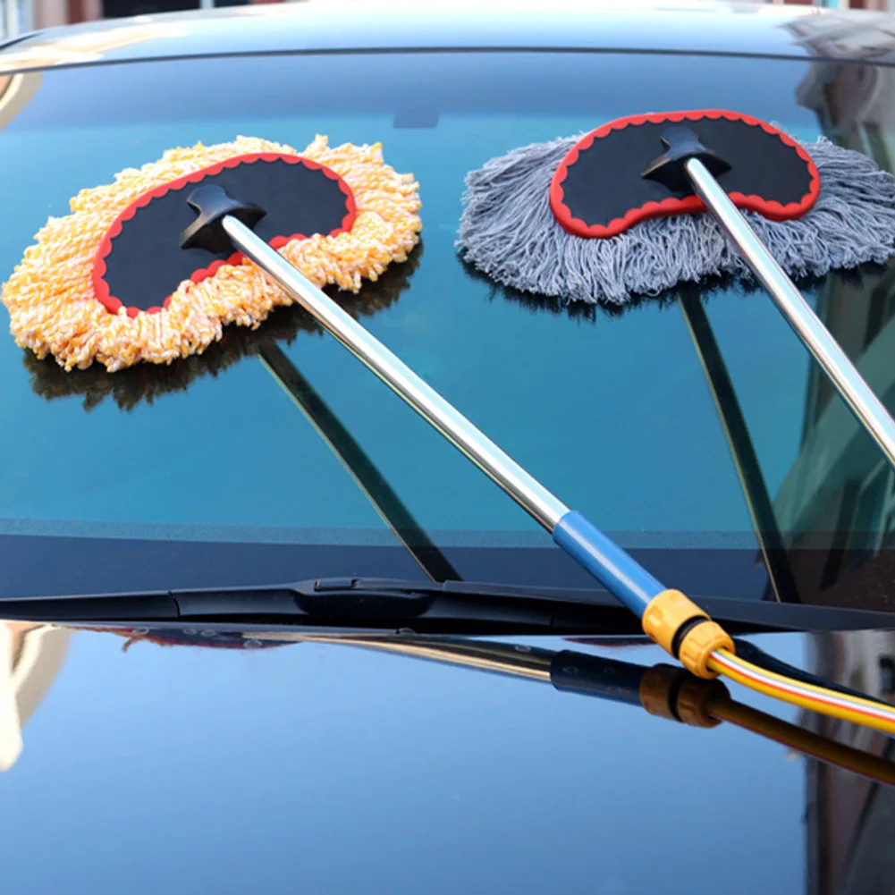 

Car Wash Mop Adjustable Telescoping Long Handle Cleaning Brush Microfiber Soft Hair Not Hurt The Car Auto Cleaning Accessories