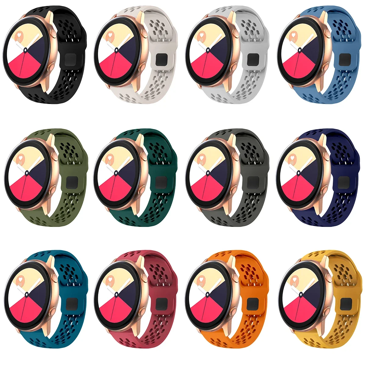Versatile Silicone Watch Band in Multiple Sizes