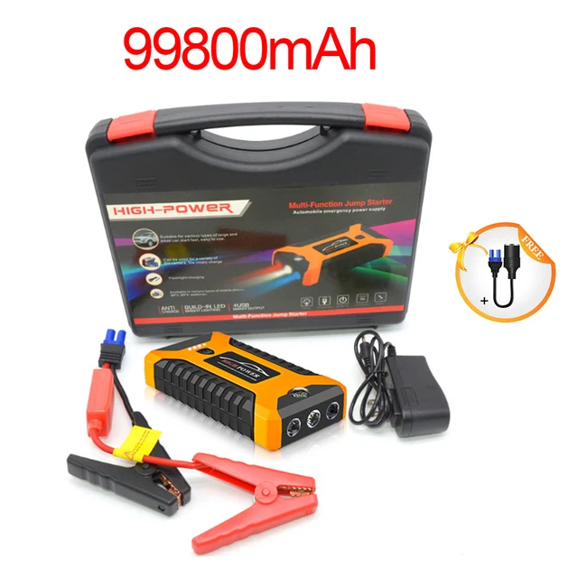 99800mah 12v Portable Car Jump Starte Jumpstarter Multifunction Auto  Battery Booster Charger Emergency Power Station Bank Device - Jump Starter  - AliExpress