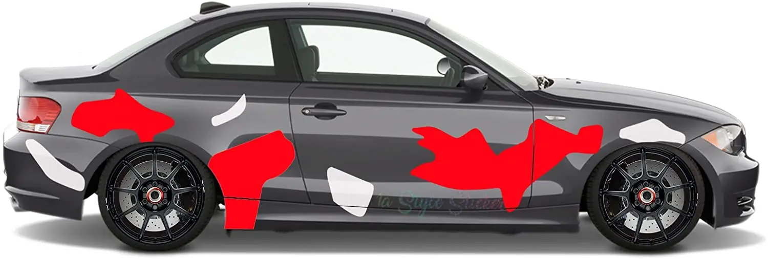 Auto Camouflage Tarn Aufkleber Kuh Haut Seitenaufkleber Car Tattoo Style  Verkleidung Camo Flecktarn Tuningaufkleber Car Sticker - Car Body Film -  AliExpress