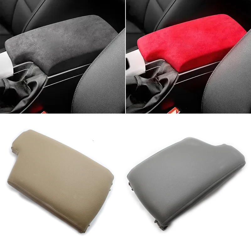 

LHD Leather Center Console Armrest Cover Lid For BMW E90 E91 E92 3 Series 318 320 323 325 328 2005-2012 Car Accessories Beige