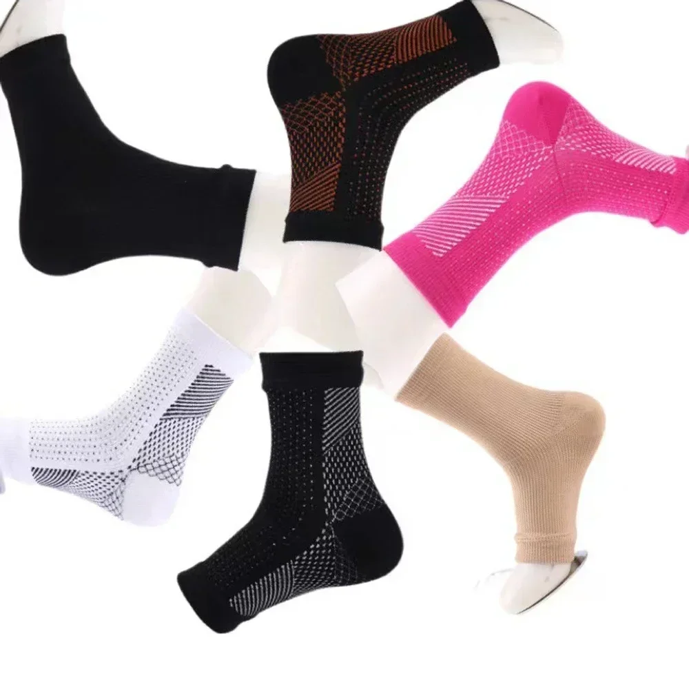 1Pair Ankle Brace Plantar Fasciitis Sock with Foot Arch Support Reduces Swelling & Heel Spur Pain Injury Recovery for Sports