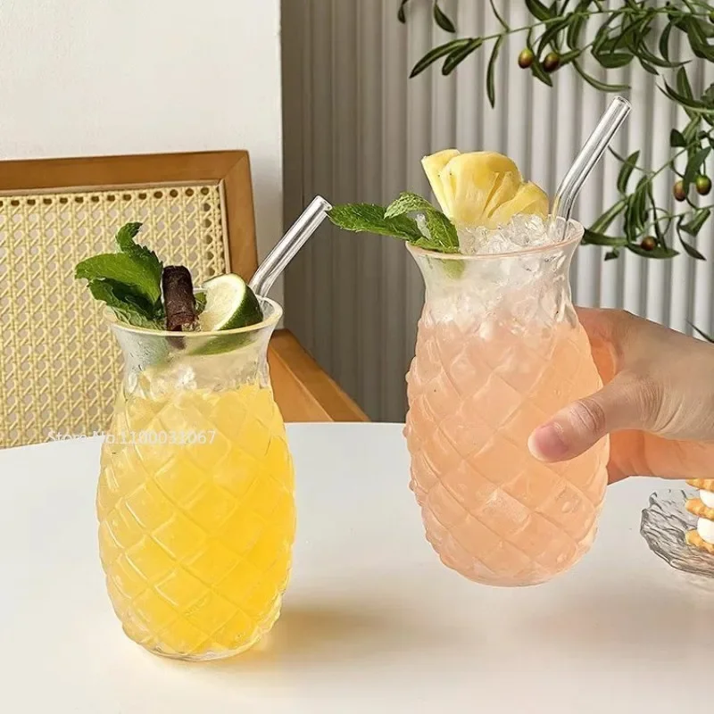 High Borosilicate Net Red Pineapple Cocktail Glass Cup Creative Wine Glasses Juice Glass Bartending Bar Accessories