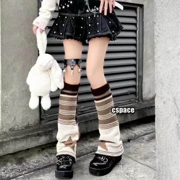 Jambières En Cuir Style Punk Pour Femmes - Boutons Réglables, Tube Genou - Pour Tenir Chaud En Hiver - Taille Unique Extensible