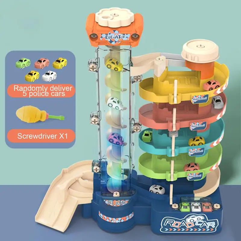 

Новинка 2024, очень большой Электрический подъемник, много отделений, трехмерная парковочная дорожка, строительная игрушка для мальчика, рождественский подарок