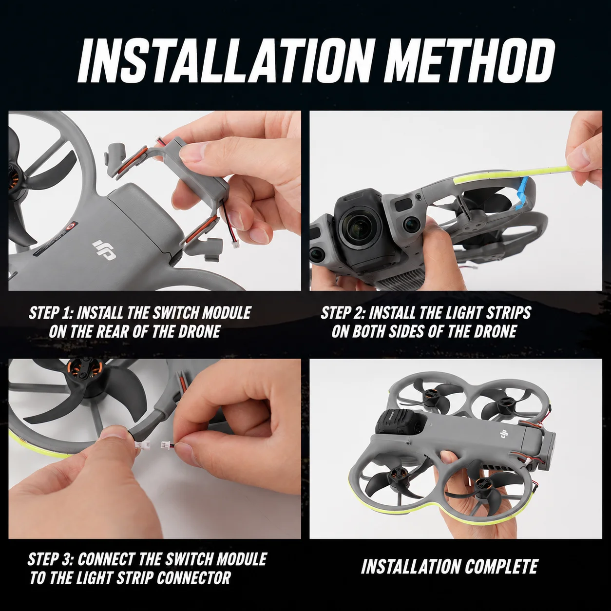 Bande lumineuse LED 360° pour DJI Avata - Accessoire drone