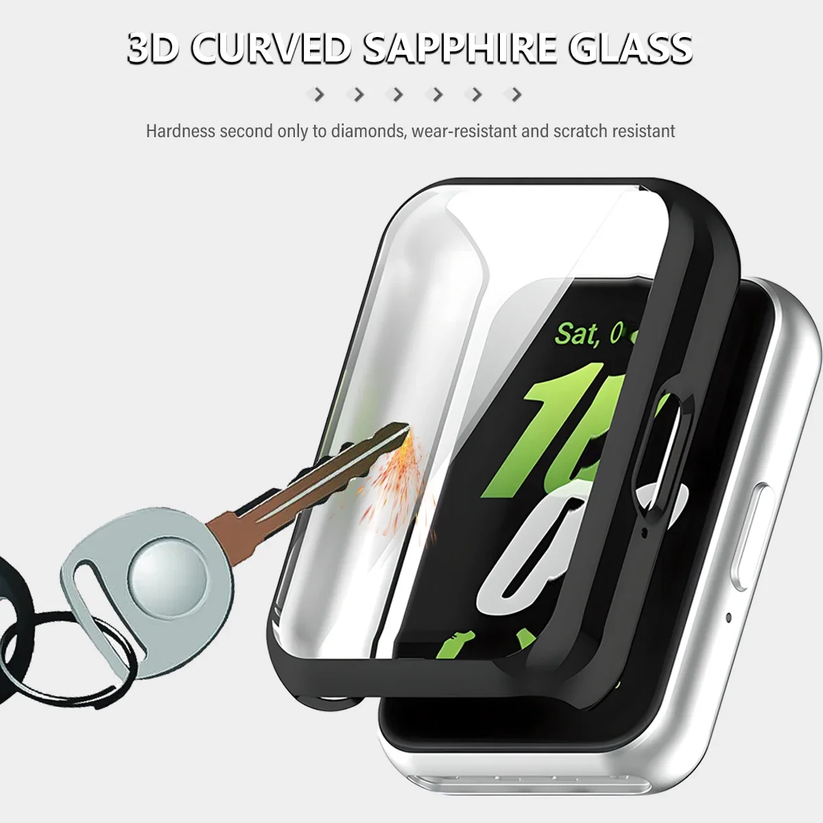 Custodia placcata per Samsung Galaxy Fit 3 cinturino per orologio Samrt copertura completa paraurti TPU accessori per Cover protettiva protezione per schermo F