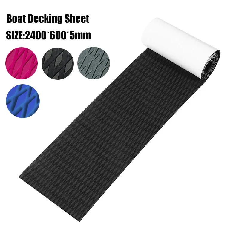 에바 폼 인조 티크 보트 데크 매트, 마름모 패턴 액세서리 바닥 시트, 해양 서핑 보드 트랙션 패드, 600X2400X5MM