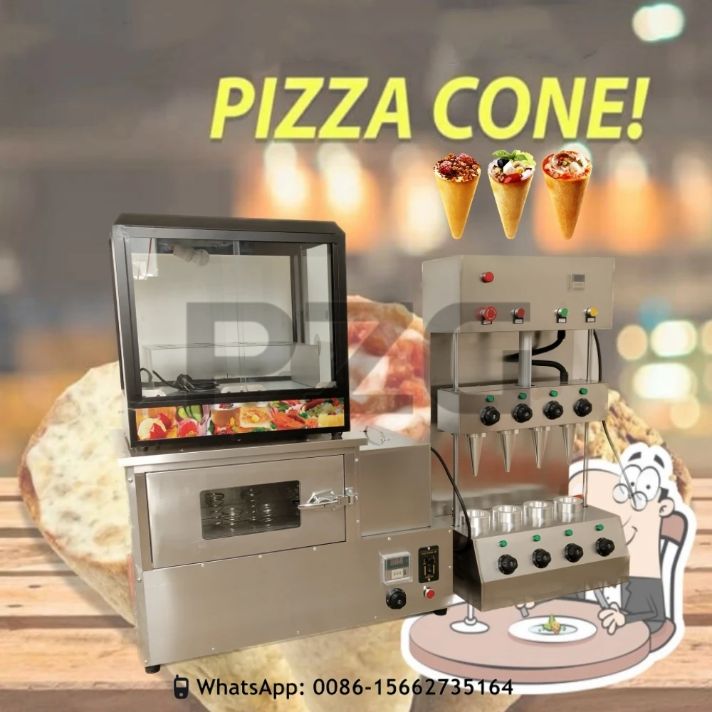 110V 220V Popular Pizza Cone Machine Cone Pizza Oven Commercial Pizza Cone Maker Stainless Steel Healthy Snack Food Machine