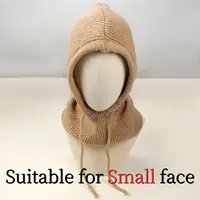 Women Winter One-Piece Beanie Hats Knit Balaclavas Neck Warmer Scarf Outdoor Women's Head Hood Bonnet Ear Protection Beanies Cap 5