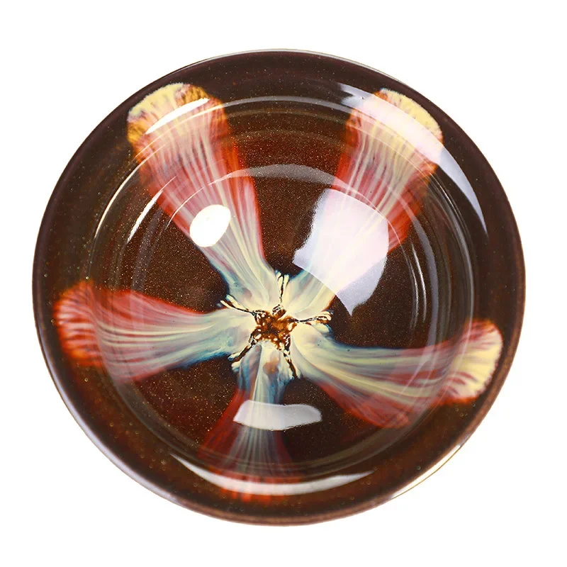 Ceramic Single Cup Tea Cup with Tianmu Glazed Finish