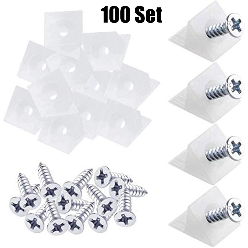 Furniture Repair Kit 100 Piece Drawer Chest Bottom Sagging Repair Wedge Corner Bracket Screw