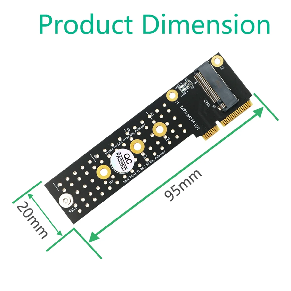 M.2 (NGFF) NVME SSD-미니 PCIe 컨버터 카드, 미니 PCI-E-M.2 M-키 어댑터, Msata-M.2 B + M 키 어댑터