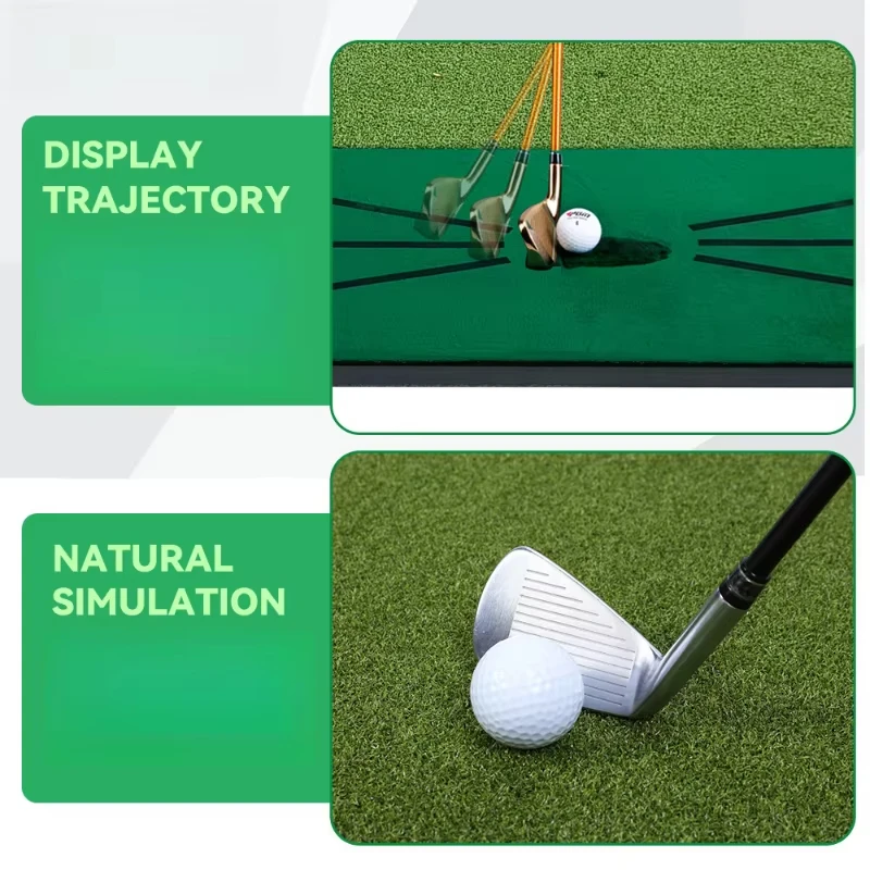 PGM Golf Swing Strike Mat Display Trajectory Velvet High Density Curved Silk Indoor/Outdoor DJD047