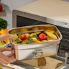 WORTHBUY Large Capacity Food Fresh-keeping Box 304 Stainless Steel Food Storage Container Fridge Sealed Food Preservation Box 3