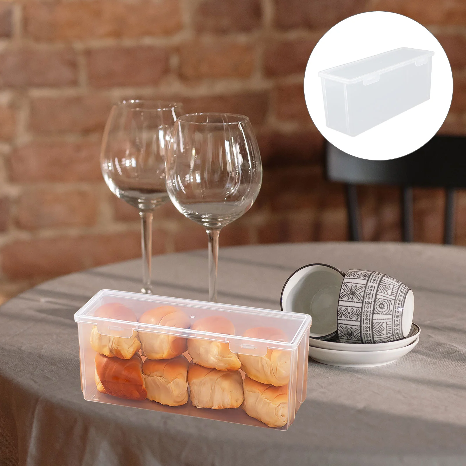 

Bread Storage Box Cereal Container Fridge Food Organizer Holder Sealed Fruit Canister Pp Dispenser Case