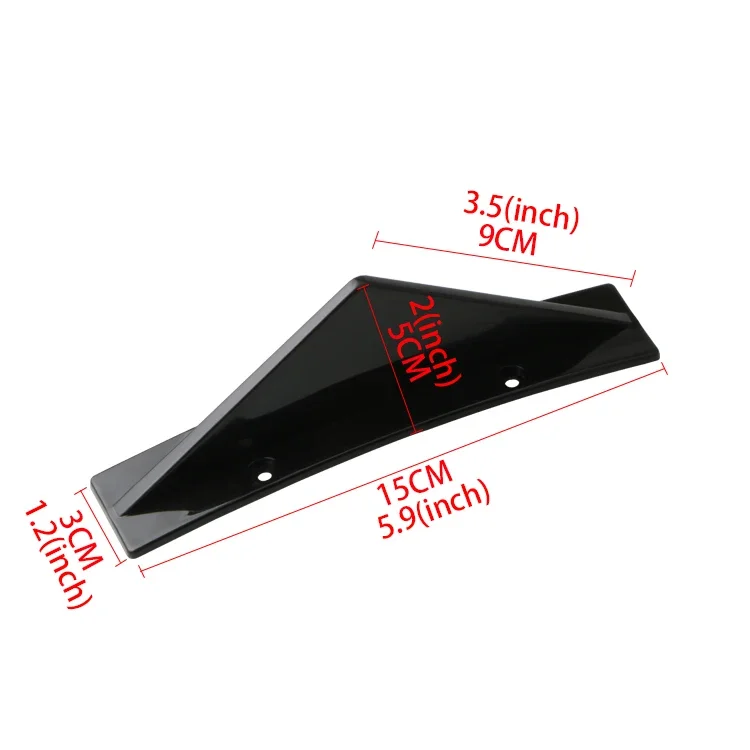 Car Rear Bumper Lip Universal Wing Shark Triangle Rear Bumper Diffuser For Audi A3 A4 A6 A5 Q5 Q7