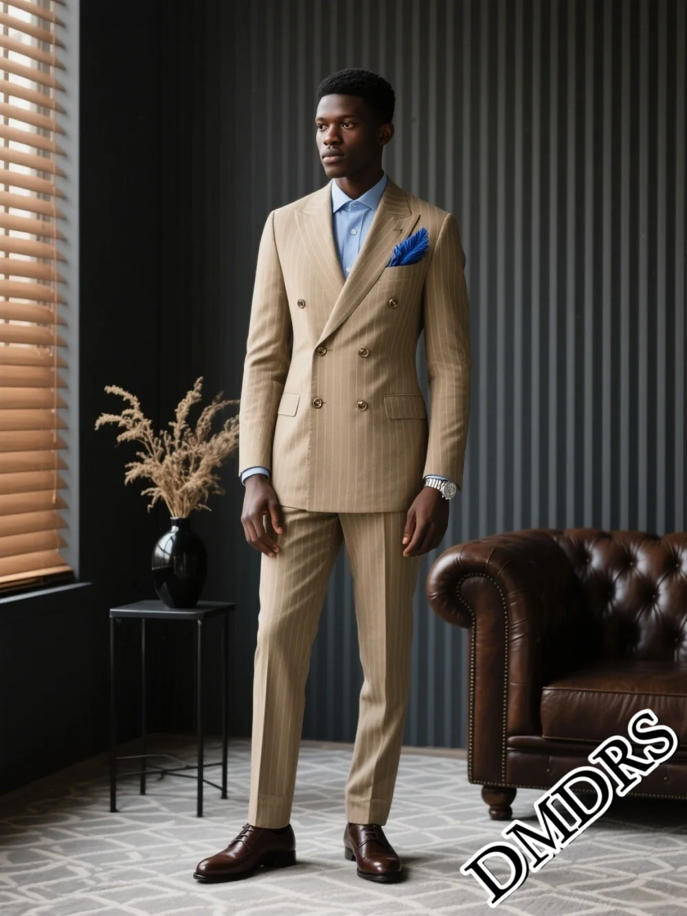 Costume à Double boutonnage pour hommes