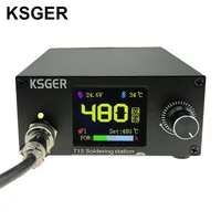 KSGER T12 Soldering Station Iron Tips V2.3 Controller DIY Kits 1.8 Inch Electric Tools Auto-standby Sleep 8s Tins Melting 1
