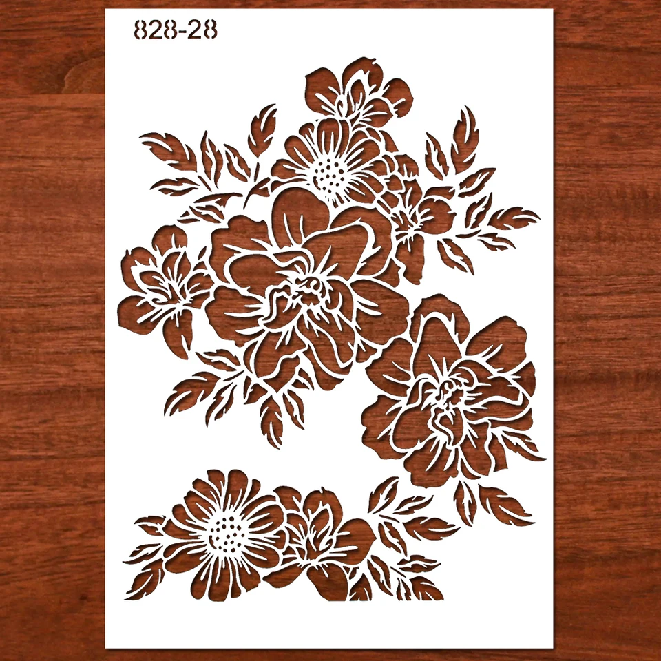 Stencil Per Torte In Plastica Alimentare - Fiocchi Di Fiori M - Per Decorazioni Fai Da Te Con Fondant E Pasta Di Zucchero - 3