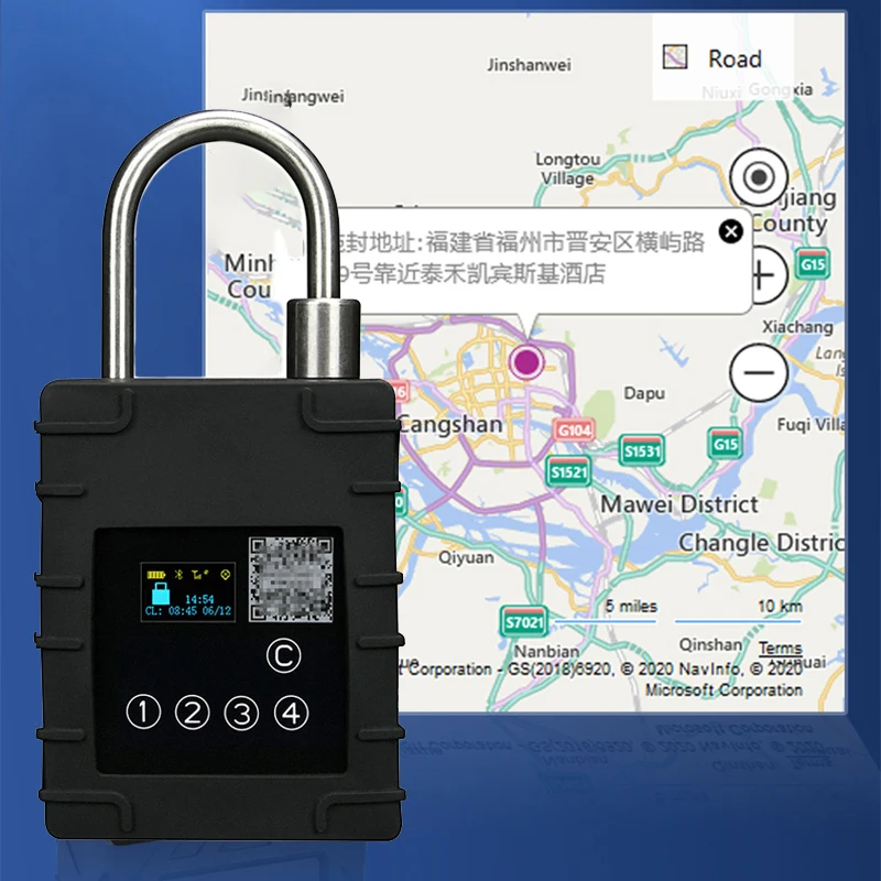 GPS Container Door Lock Smart Padlock, Truck Car Tracker, Real Time GPS