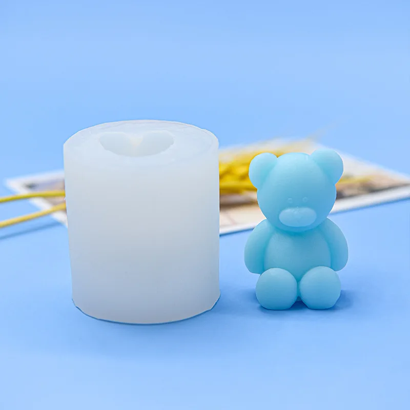 Description Picture 4 of item3D Cute Cartoon Bear Silicone Candle Mold Diy Handmade Soap Plaster Ice Cube Baking Molud Birthday Party Wedding Gift Making Kit