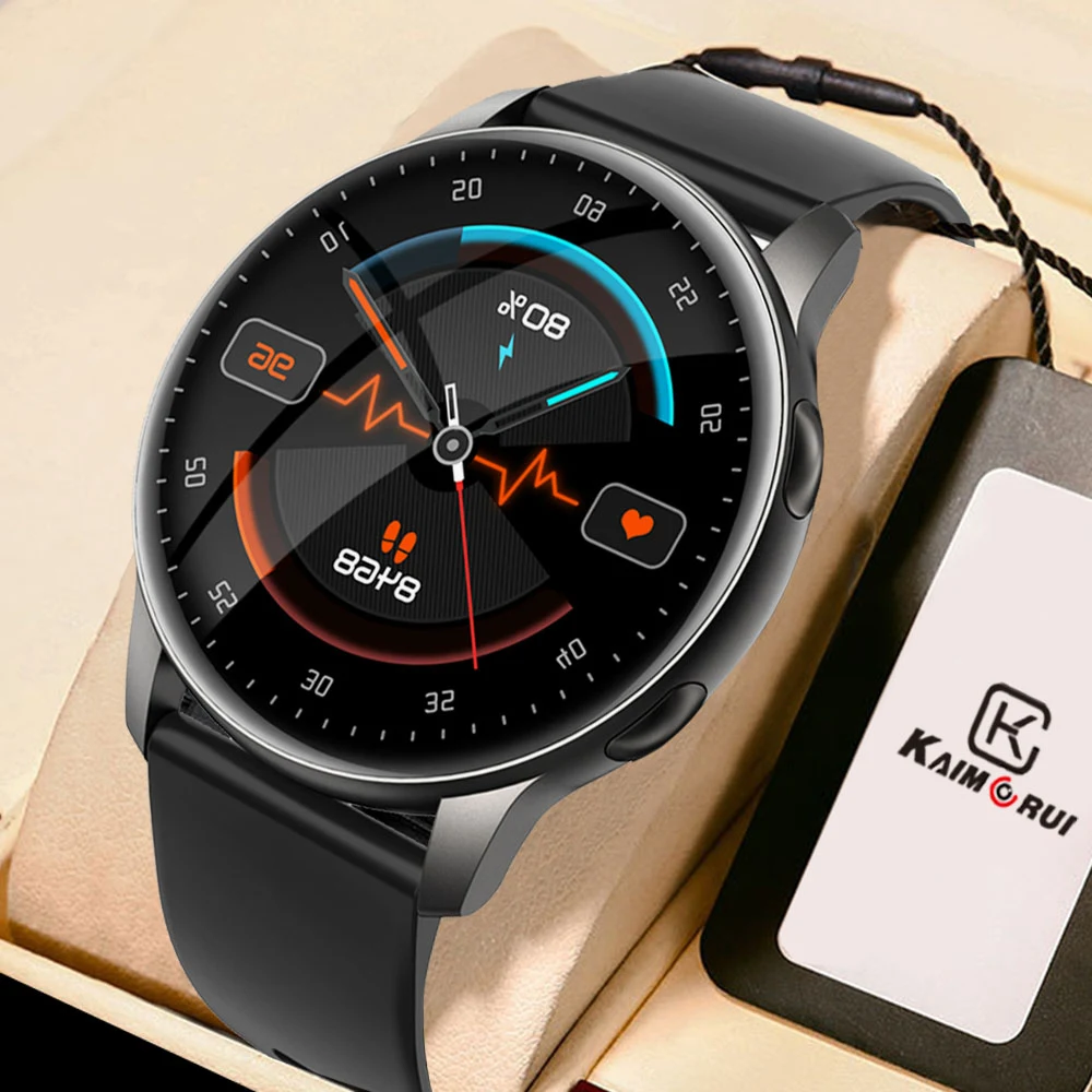 

KAIMORUI 3ATM Waterproof Smart Watch Men Women 360*360px AMOLED Screen Fitness Tracker Blood Oxygen Monitor Men Smartwatch AOD