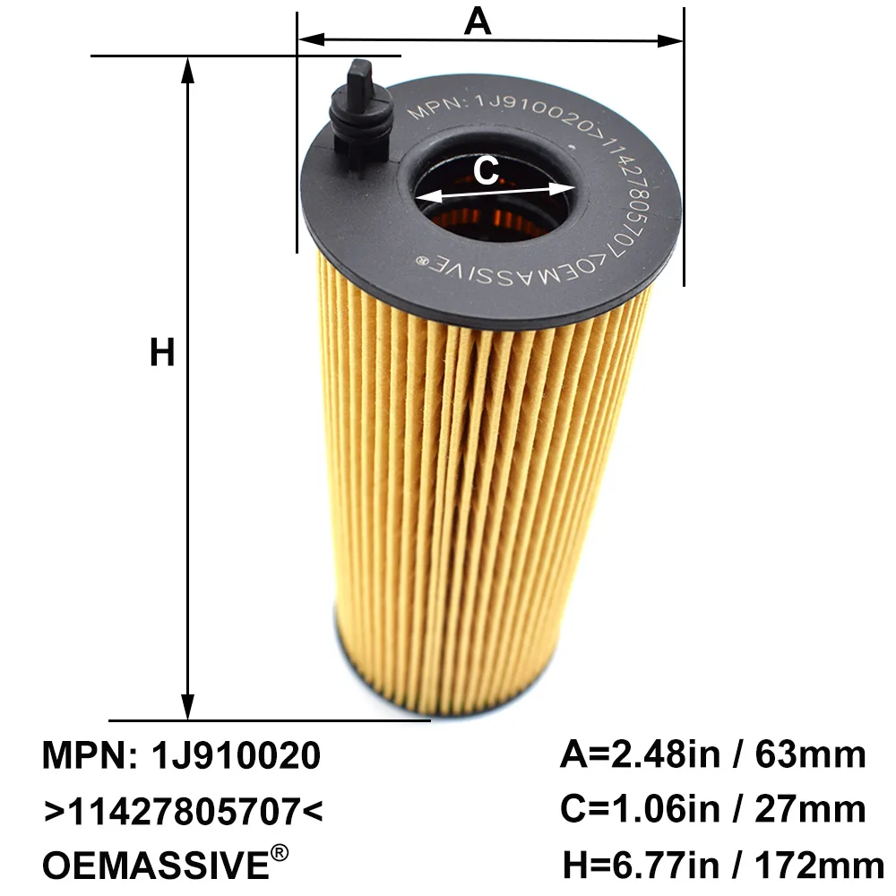 Oil Filter 11427807177 For BMW E87 2004 2005 2006 2007 2008 2009 2010 2011 2012 2.0 X6 F16 2014 2015 3.0L car oil filter