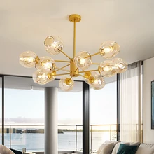 

Modern LED Glass Chandeliers for Living Room Bedroom Indoor Decor Chandeliers Ceiling Indoor Lighting Kitchen Hanging Fixtures