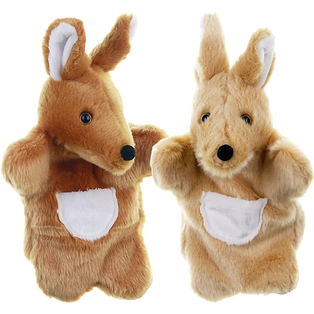 2Pcs 손 인형 현실적인 동물 스토리텔링 교육 역할 놀이 인형 어린이를위한  파티 용품
