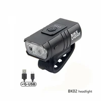 T6 BK02 Bicycle Aluminum Alloy Front Light Battery Display USB Charging Mountain Bike Night Riding Front Light Tail Light kit 2