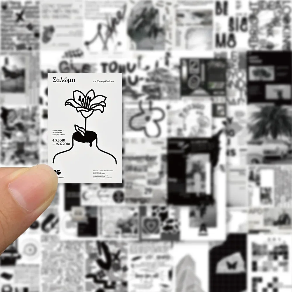 Decorative Stickers decorative stickers paper stickers adhesive stickers Retro Black Waterproof Graffiti Sticker 10/30/60Pcs Aesthetic DIY For Luggage Laptop Phone Guitar Scrapbook Kids