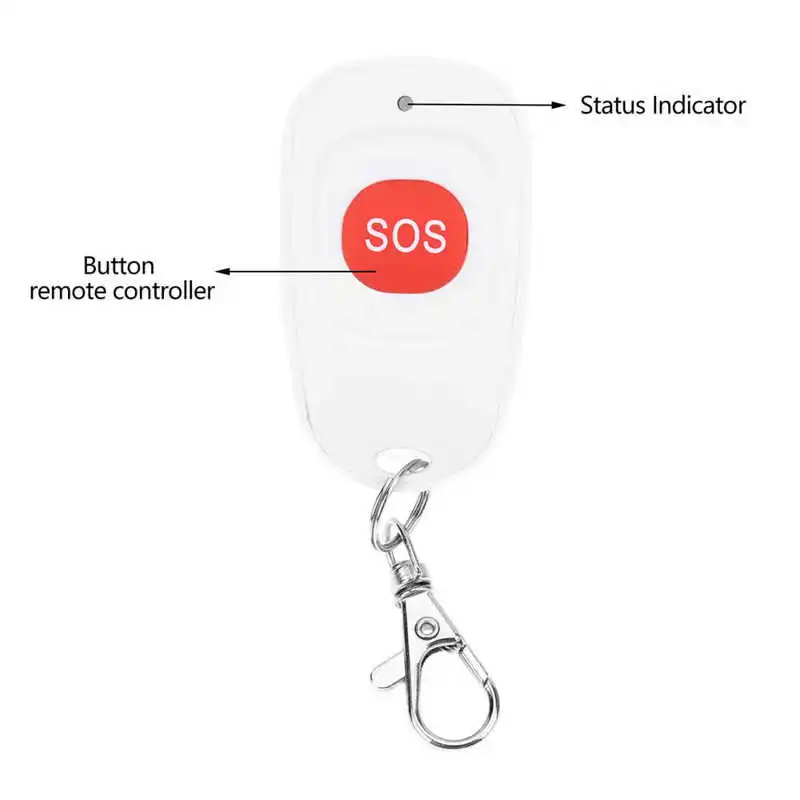 433MHZ Emergency Call Button Portable Waterproof Wireless SOS Remote Controller Caregiver Button For Toilet Hospital School