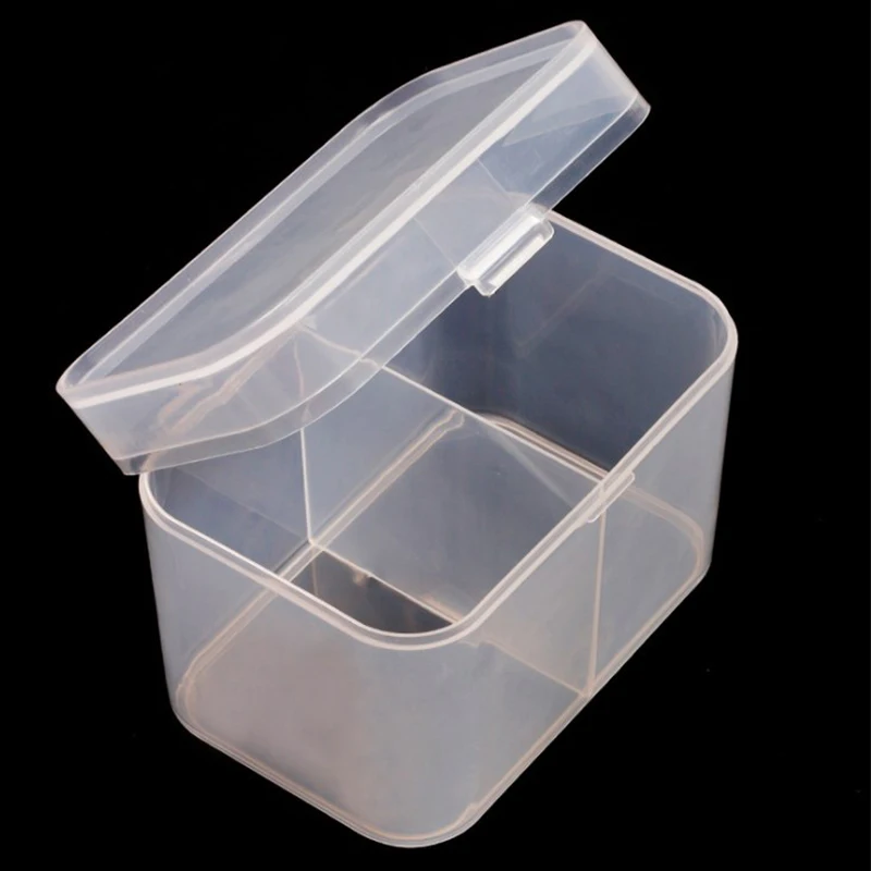 Cotton Pads Swab Nail Wipes Makeup Brushes Organizer Storage Box Holder Container Case Independent Double-Compartment 4