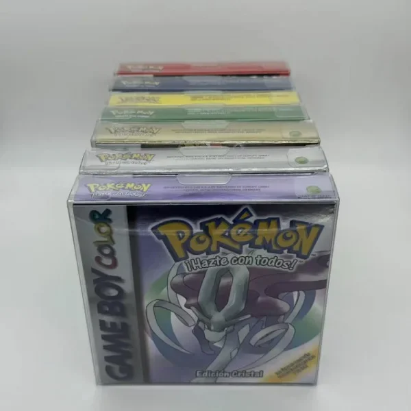 Pokemon Series Blue Crystal Gold Green Red Silver Yellow ESP Version GBC Game in Box for 16 Bit Video Game Cartridge No Manual