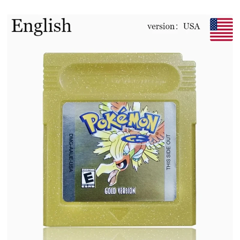 16Bit Pokémon Game Cartridge for GBC - Red/Blue/Crystal/Gold