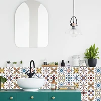 24pcs/set Light Color Tiles Sticker Wall Stickers Kitchen Bathroom Home Renovation Wallpaper Waterproof Self-adhesive Wall Decal 5