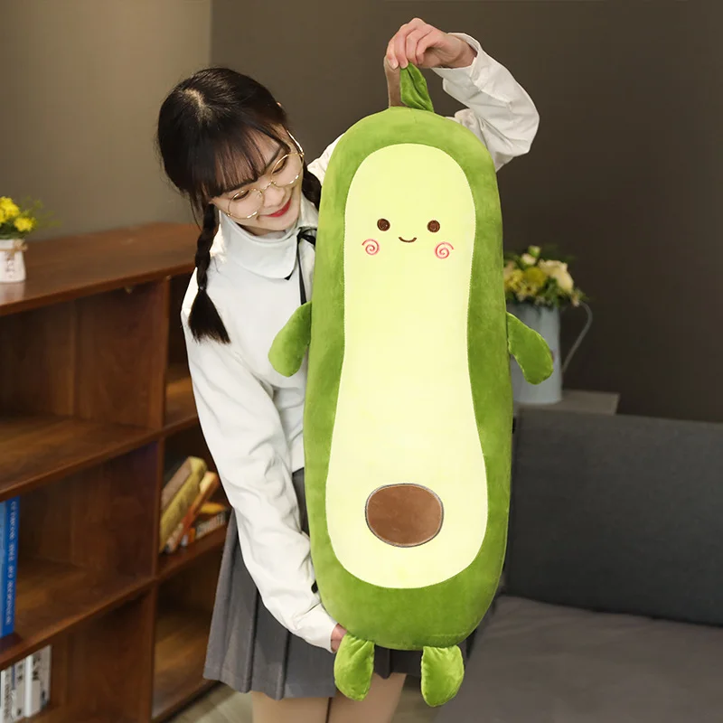 53~115cm NEW Happy Squishy Stuffed Avocado Doll Soft Green Fruit Plant Plush Toy Snuggle Buddy Xmas Gift 5