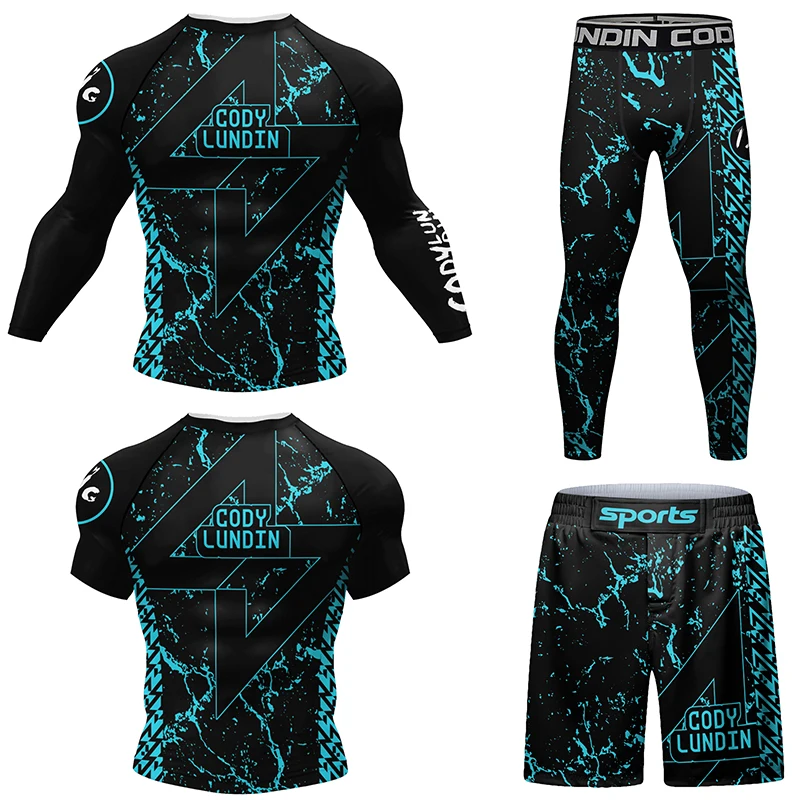Mens T Shirt Sports Apparel Kimono Jiu Jitsu MMA Muay Thai BJJ Sets