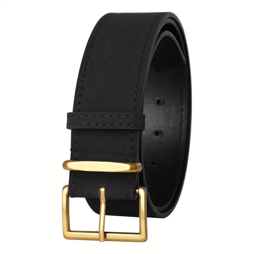 Fashion Luxury Women's High-quality Alloy Pin Buckle Belt Suede Matte Fashionable Versatile Strap For Dresses Jeans Accessory