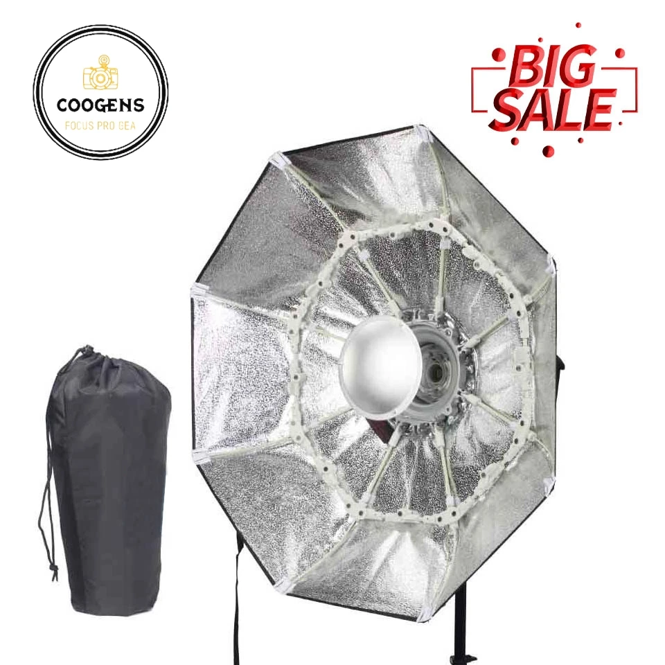

70 см серебряная Складная Красивая тарелка Octagon soфтbox Bowens Mount для Bowens Godox студийная вспышка аксессуары